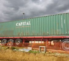 Arrivée du container