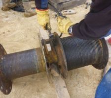 Casse de l'axe principal des tambours