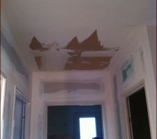 Etat du plafond suite démolition cloisons