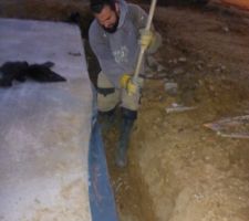 Clean de la zone pour placer les caniveaux