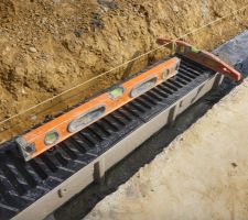 Mise en place des caniveaux