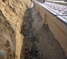 Mise en place des caniveaux