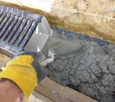 Mise en place des caniveaux