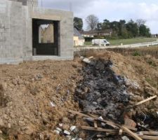 Remblaiement des terres autour de la maison
