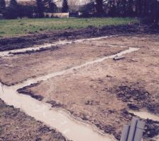 Voilà les fouilles on été couler aujourd huit