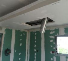 Réservation hotte dans faux plafond