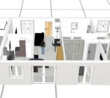 Le plan en 3D vue de l'arri&egrave;re