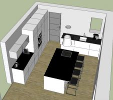 Idée cuisine Ikea avec logiciel Sketchup