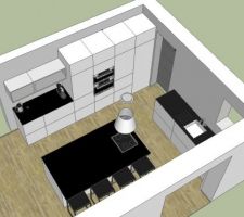 Idée cuisine Ikea avec logiciel Sketchup