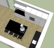 Idée cuisine Ikea avec logiciel Sketchup
