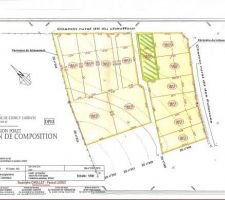 Emplacement de mon terrain sur les 13 lots