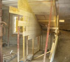 Coffrage de l'escalier.