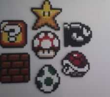 Dessous de verres Mario rétro-geek perles hama