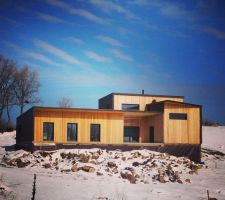 Maison ossature bois - sous la neige