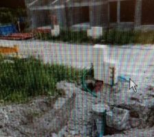 Tuyaux .       Du garage au regard