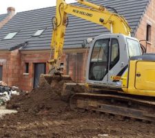 Grue pour le terrassement