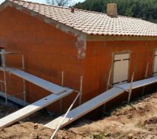 Échafaudages en place