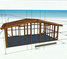 Plan Osature Bois : vue 3D face avant