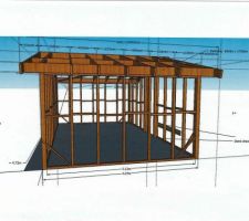 Plan Osature Bois : vue 3D coté gauche