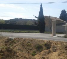 Vue de la porte fenêtre .
