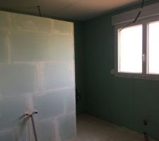 Sdb, paroi sur laquelle on mettra le meuble vasque