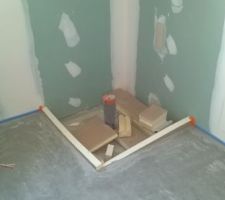 Chape dans la salle de bain
