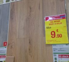 Aujourd'hui on a commandé le parquet pour le haut : il ressemble pas mal à celui du bas, c'est cool