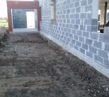 Enlèvement et terres nivelées autour de la maison
80 m3, petit engin
