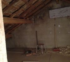 Comble face Sud avant ouverture fenetre