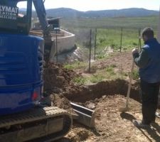 D&eacute;but du terrassement.