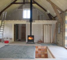 Montage des cloisons des pi&egrave;ces &agrave; l'&eacute;tage