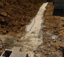 Nous avons 6 rangés de parpaings pour le vide sanitaire (1,2 m)