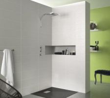 Receveur de douche extra plat kinesurf 90 x90 noir