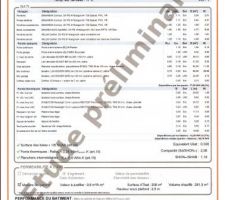 étude thermique préliminaire avec mention d'une performance de  16% en rapport direct avec le matériaux envisagées d'être utilisés