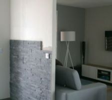 Mon mur de parement tant désiré en cours!