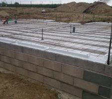 Mise en place des poutrelles et hourdis