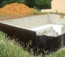 Dalle   étanchéité des murs du sous-sol