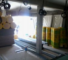 Laine de verre pour l'isolation plancher &agrave; l'&eacute;tage