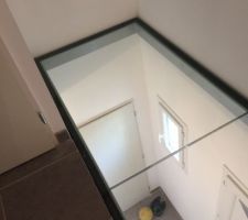 Plancher de verre et garde corps en verre