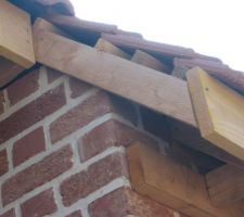 Les couvreurs sont venus aujourd'hui mais ils ne peuvent terminer leur travail car les goutti&egrave;res ne sont pas mises (ni les dessous de toiture)mais ils ont fait une d&eacute;couverte......