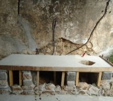 Plan de travail extérieur coulé