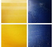 Essais de couleur pour chambre garçon 2.
Jaune   effet pailleté
Bleu nuit   effet pailleté