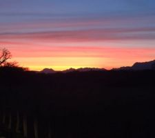 Lever du soleil depuis notre terrain