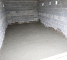 Coulage de la dalle du garage