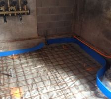 Preparation de la dalle pour la chaudiere