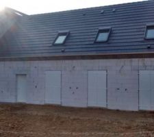 Fin du terrassement cot&eacute; jardin