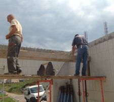 Coffrage poutres garage