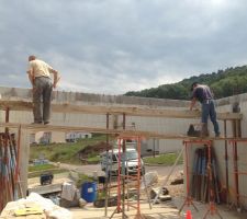 Coffrage poutres garage