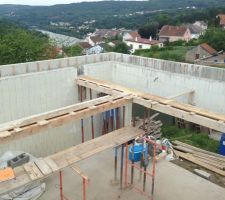 Coffrage poutres garage