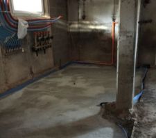 Dalle chaudiere en cours de sechage